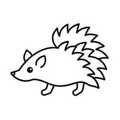 Adorable hedgehog surrounded by lush green leaves perfect for nature themed designs