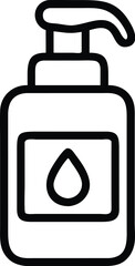 Pump bottle icon liquid soap dispenser outline