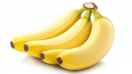 Bunch of bananas isolated on white background with clipping path and full depth of field.