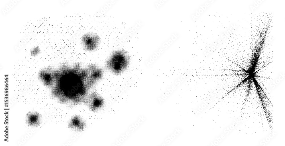 Poster vector abstract cluster and radiating burst vector .