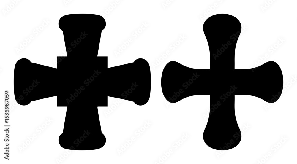 Poster vector elegant crosses with flared ends form a symmetrical .