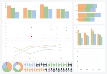 White Modern Annual Report Infographic Collection Presentation