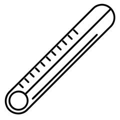 Minimal Thermometer Line Art Vector