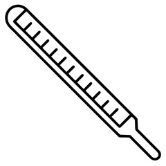 Minimal Thermometer Line Art Vector