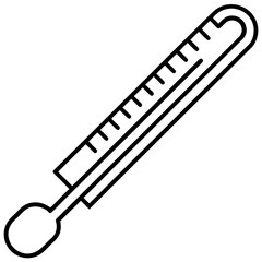 Minimal Thermometer Line Art Vector