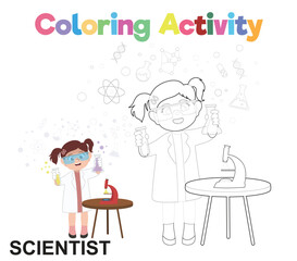 Coloring worksheet page. Educational printable coloring worksheet. Printable activity page for children 