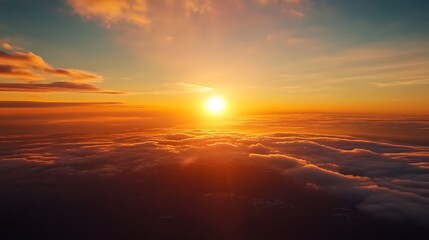 Vast view of the midnight sun over Lapland