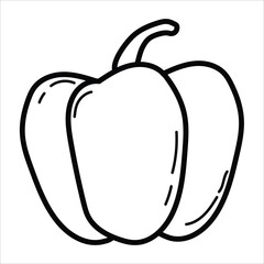 Bell Peppers black and white icon vector
