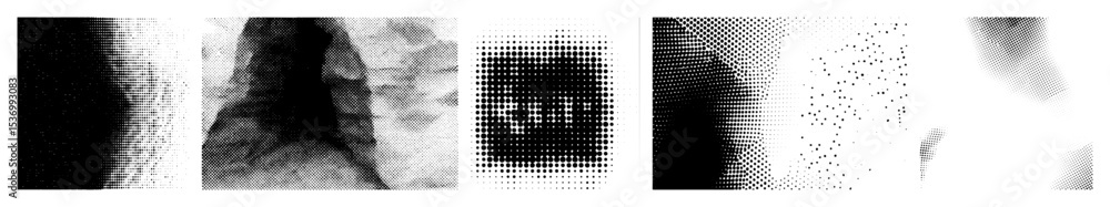 Poster vector abstract halftone gradients create dynamic visual textures.