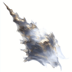 Obraz premium Abstract Gold and Grey Swirl - Digital Art