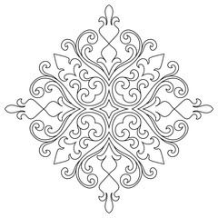 Mandala Flower Lines Abstract Flower Lines for Coloring