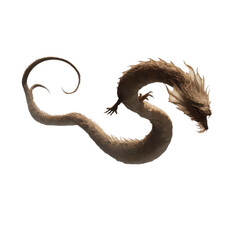 Obraz premium Majestic Asian Dragon in Flight Mythical Creature Soaring Through the Air