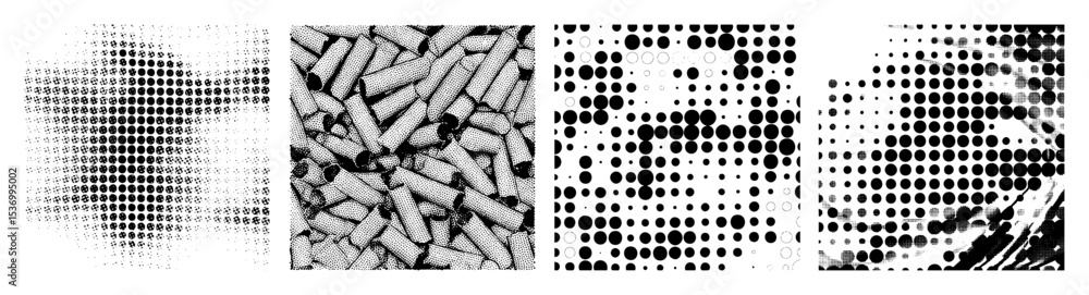 Poster vector intricate woven and gradient dot arrangements create abstract vector designs.