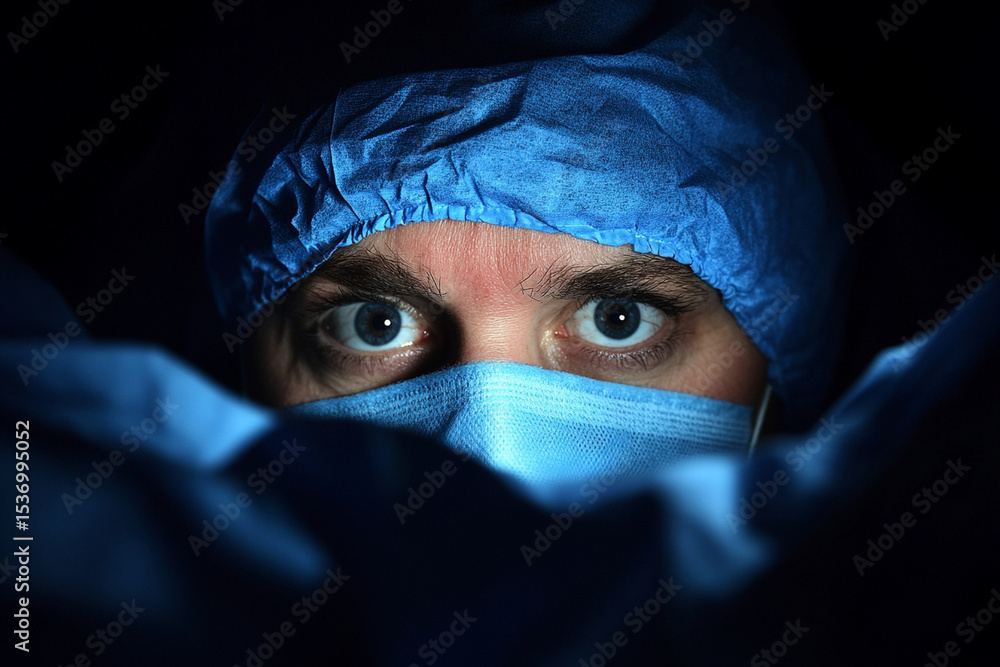Poster forensic scientist conducting analysis in laboratory setting