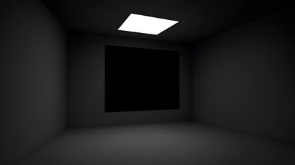 Dark Room Minimalist Abstract Background Square Light Empty Space