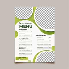Modern Resturant Menu Design.