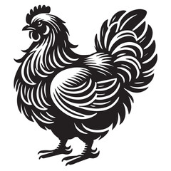 Hen sitting mood Silhouette clipart, Chicken Domestic animals vector, Chicken Animals Lover Gifts design sublimation
