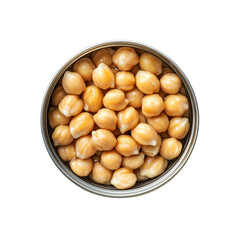 Top View of a Can of Chickpeas