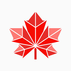 Minimal Canada Modern Maple Leaf Vector Design.