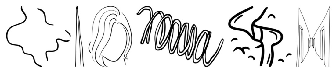 Vector Abstract flowing lines create a dynamic vector .