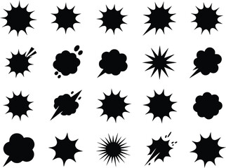 Bacteria Bacteria Virus Shapes Silhouettes Microbe Scientific Icon Silhouettes Vector Set