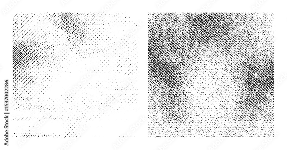 Poster vector abstract portrait composed of scattered dots creates a textured face.