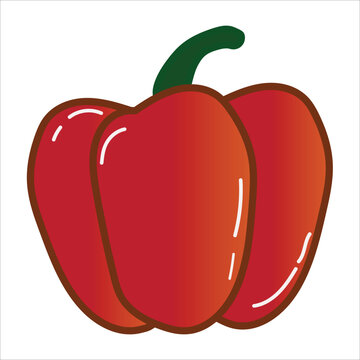 Red Bell Peppers icon vector