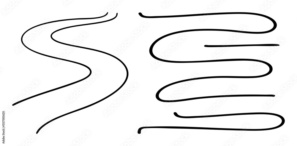 Poster vector abstract winding lines create a flowing organic .