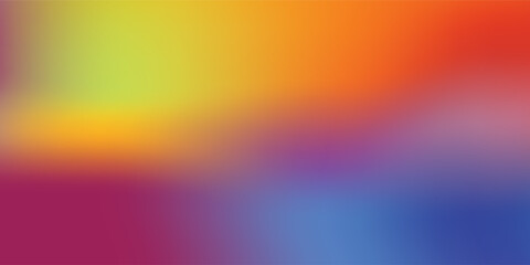Smooth and blurry colorful gradient mesh background. Modern bright rainbow colors. Easy editable soft colored vector banner template. Premium quality