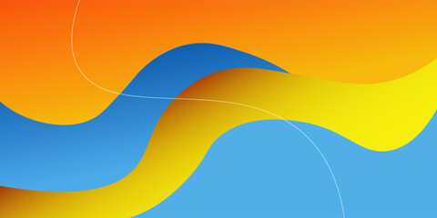 Abstract liquid background with vibrant gradient color. Abstract liquid shapes composition. Eps10 vector.