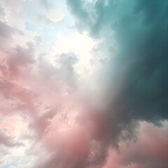 Obraz premium Dreamlike Pastel Sky A Stunning Abstract Cloud Formation