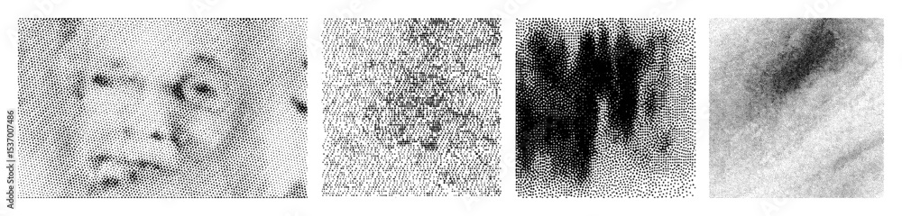 Poster vector abstract pointillism showcase varying densities and forms.