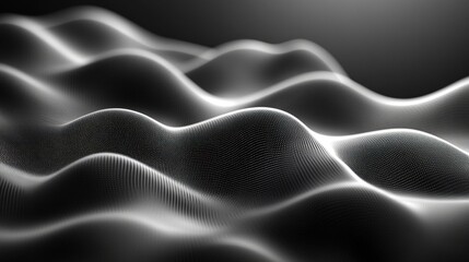 Fototapeta premium Minimalist abstract monochrome waves, elegant wavy line patterns, smooth curves and dynamic flow, perfect for corporate art style, business logos and versatile creative design applications.