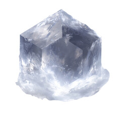 Obraz premium Earth Within a Crystal Cube Abstract Representation of Our Planet