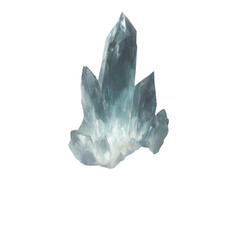 Obraz premium Stunning Blue Crystal Cluster, Isolated on White Transparent background