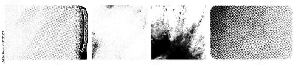 Poster vector abstract geometric shapes with textured and a dark brushstroke.