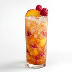 Peach Raspberry Iced Tea raspberry drink beverage.