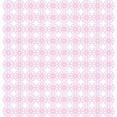 Ornamental seamless pattern with abstract pink shapes on background