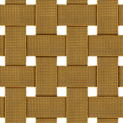 Isolated seamless 4k texture of khaki olive colored nylon stitched strap mesh grid.