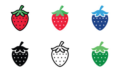 Strawberry Icon (Multiple style).