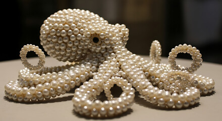 Intricate Pearl Octopus Sculpture A Masterpiece of Artistic Craftsmanship