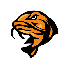 Modern Aggressive Catfish Mascot Logo