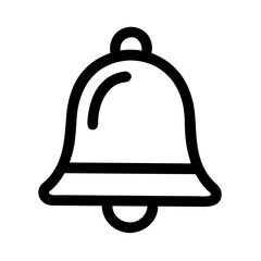 Crisp bell silhouette design with transparent background for design projects