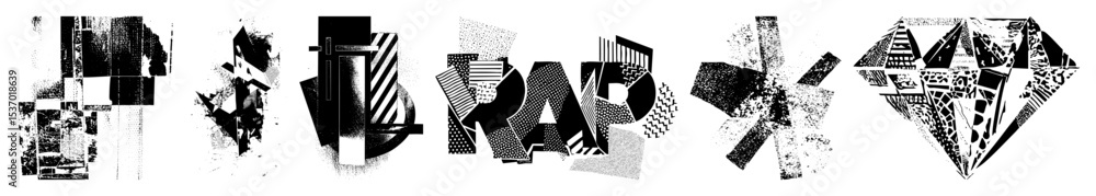 Poster vector abstract geometric structures showcase dynamic architectural forms.