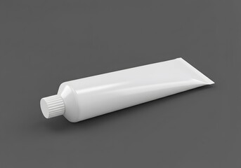 White plastic tube container mockup