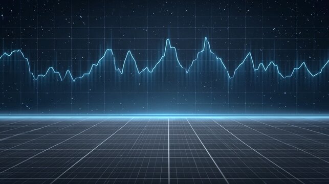 Analyzing digital business growth financial graph infographic report on level scaling in a gigapixel environment