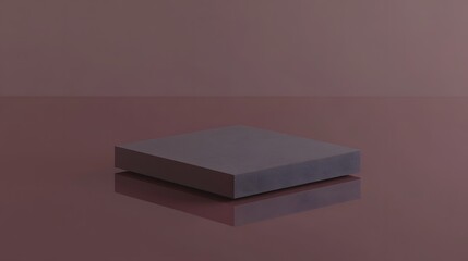 Minimalist Maroon Square Podium Product Display Stand