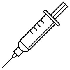 Fototapeta premium Minimal Syringe Outline Icon
