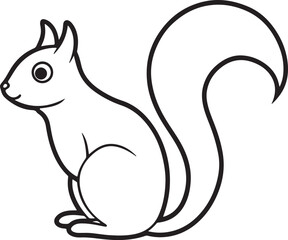 Adorable cartoon squirrel illustration isolated on white background