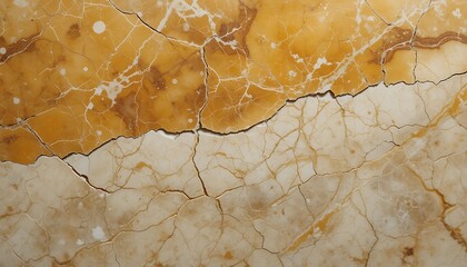 Cracked and veined marble texture two tone beige and gold